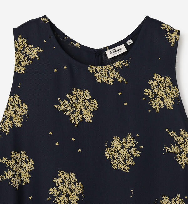 LE GLAZIK「LE GLAZIK | ツイルプリント ノースリーブワンピース WOMEN」|ワンピース|