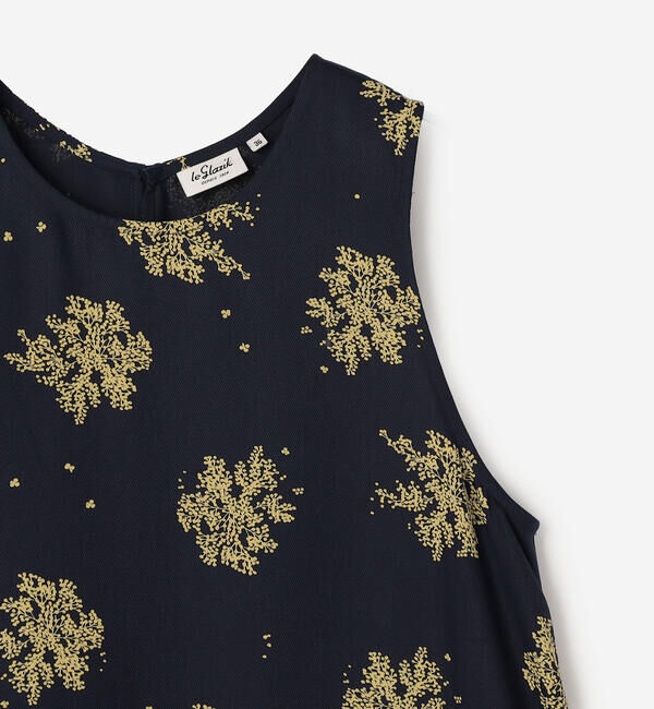 LE GLAZIK「LE GLAZIK | ツイルプリント ノースリーブワンピース WOMEN」|ワンピース|