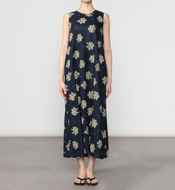 LE GLAZIK「LE GLAZIK | ツイルプリント ノースリーブワンピース WOMEN」|ワンピース|