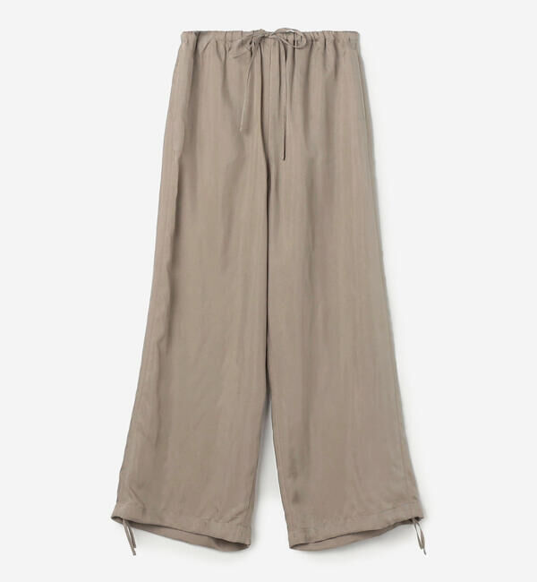 LE GLAZIK「LE GLAZIK | キュプラ エラスティックパンツ SOLID WOMEN」|チノ|