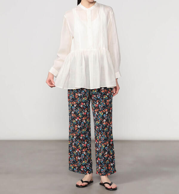 LE GLAZIK「LE GLAZIK | ラミー ギャザーフレアシャツ WOMEN」|シャツ・ブラウス|