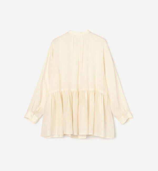 LE GLAZIK「LE GLAZIK | ラミー ギャザーフレアシャツ WOMEN」|シャツ・ブラウス|