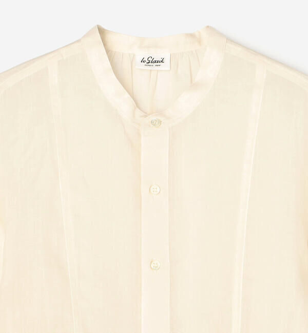 LE GLAZIK「LE GLAZIK | ラミー ギャザーフレアシャツ WOMEN」|シャツ・ブラウス|