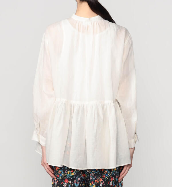 LE GLAZIK「LE GLAZIK | ラミー ギャザーフレアシャツ WOMEN」|シャツ・ブラウス|
