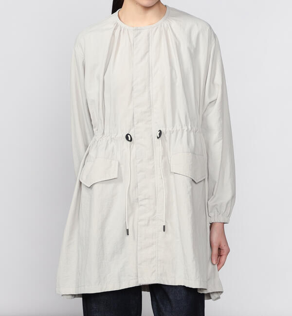 LE GLAZIK「LE GLAZIK | ナイロン ノーカラーコート WOMEN」|トレンチコート|