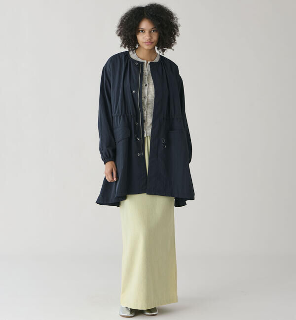 LE GLAZIK「LE GLAZIK | ナイロン ノーカラーコート WOMEN」|トレンチコート|