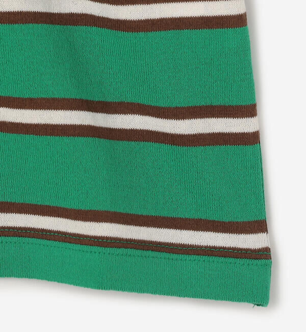  「MEYAME |〈別注〉コットンニット ボーダー半袖Tシャツ WOMEN」|ニット・セーター|