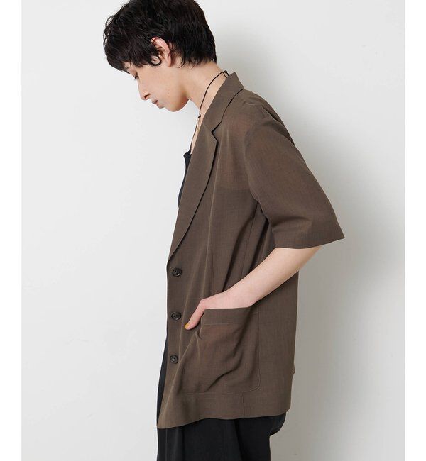 THE PAUSE「【THE PAUSE】シアーハーフスリーブジャケット」|テーラードジャケット|