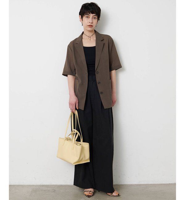 THE PAUSE「【THE PAUSE】シアーハーフスリーブジャケット」|テーラードジャケット|