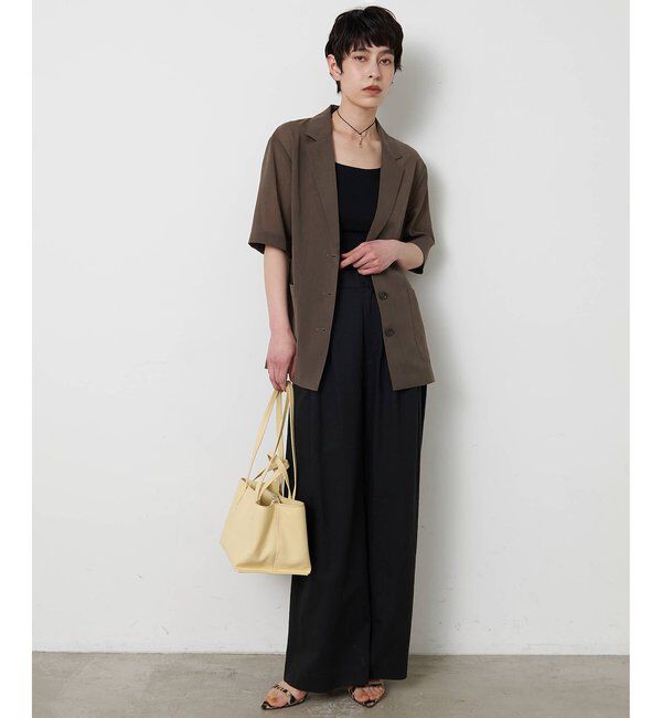 THE PAUSE「【THE PAUSE】シアーハーフスリーブジャケット」|テーラードジャケット|