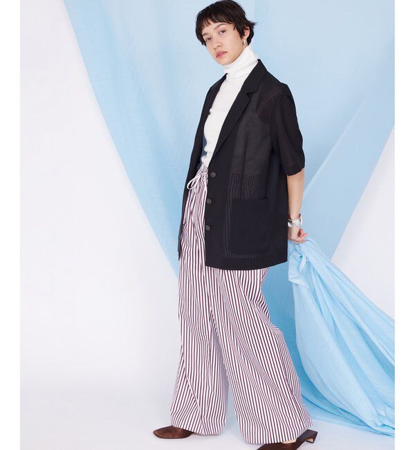 THE PAUSE「【THE PAUSE】シアーハーフスリーブジャケット」|テーラードジャケット|