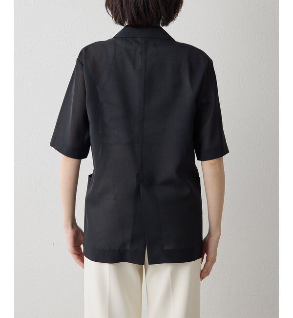 THE PAUSE「【THE PAUSE】シアーハーフスリーブジャケット」|テーラードジャケット|