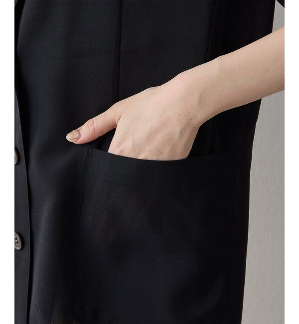 THE PAUSE「【THE PAUSE】シアーハーフスリーブジャケット」|テーラードジャケット|