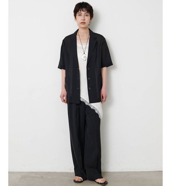 THE PAUSE「【THE PAUSE】シアーハーフスリーブジャケット」|テーラードジャケット|