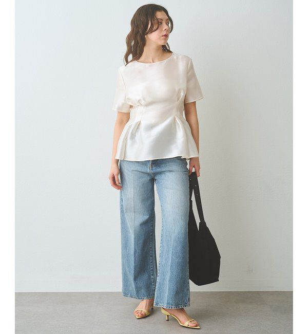  「【インフルエンサーコラボ】オーガンジーペプラムブラウス」|シャツ・ブラウス|