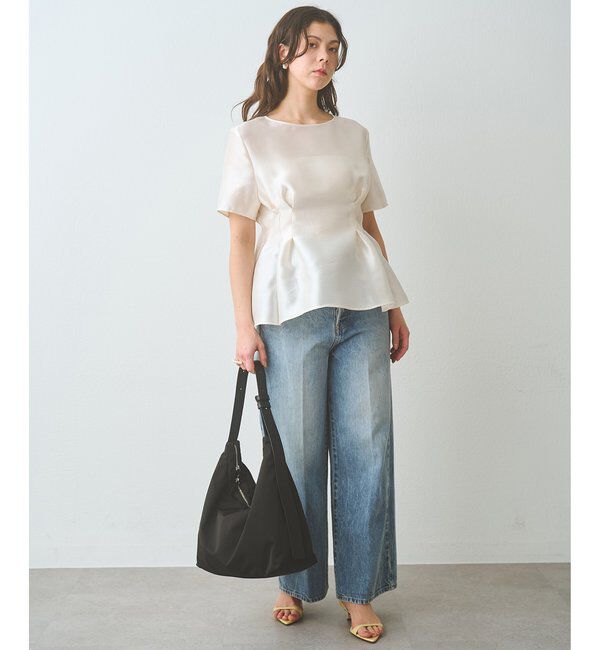  「【インフルエンサーコラボ】オーガンジーペプラムブラウス」|シャツ・ブラウス|