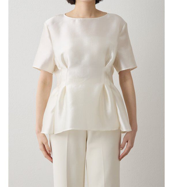  「【インフルエンサーコラボ】オーガンジーペプラムブラウス」|シャツ・ブラウス|