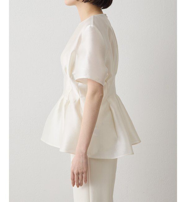  「【インフルエンサーコラボ】オーガンジーペプラムブラウス」|シャツ・ブラウス|