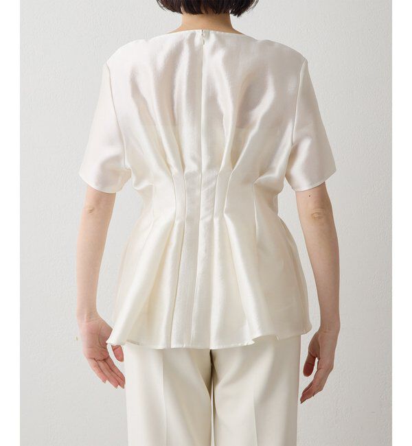  「【インフルエンサーコラボ】オーガンジーペプラムブラウス」|シャツ・ブラウス|