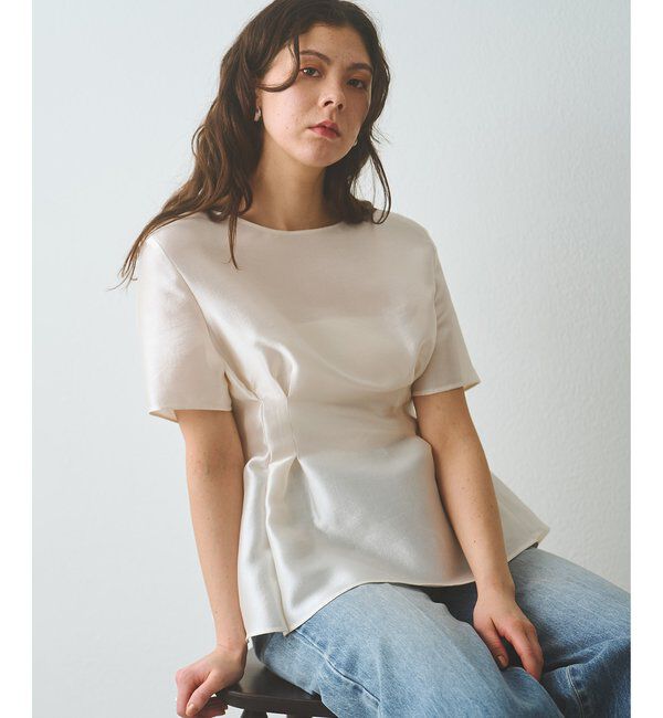  「【インフルエンサーコラボ】オーガンジーペプラムブラウス」|シャツ・ブラウス|