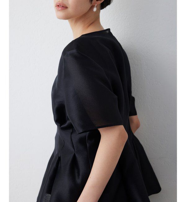  「【インフルエンサーコラボ】オーガンジーペプラムブラウス」|シャツ・ブラウス|