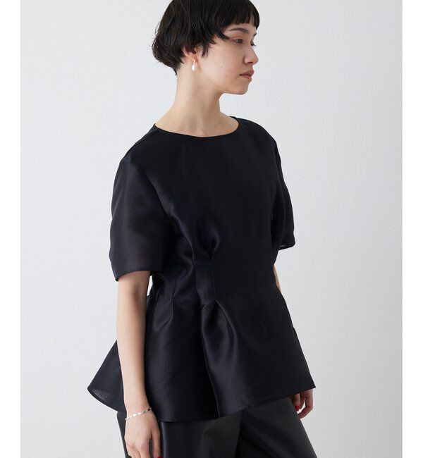  「【インフルエンサーコラボ】オーガンジーペプラムブラウス」|シャツ・ブラウス|