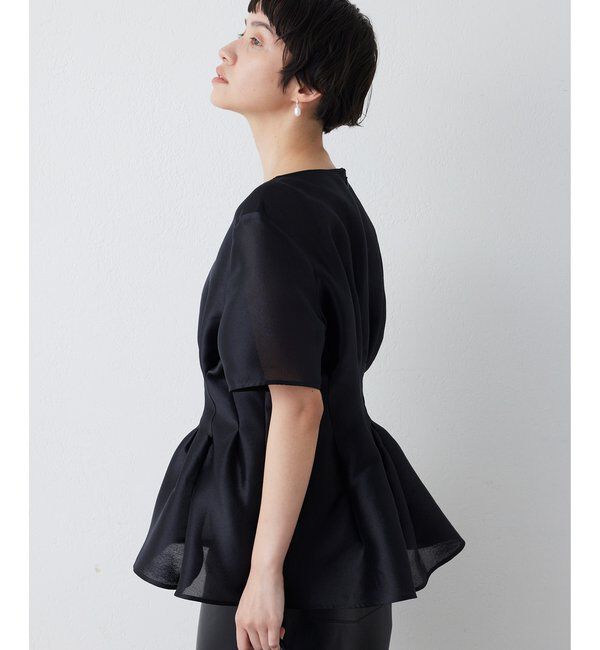  「【インフルエンサーコラボ】オーガンジーペプラムブラウス」|シャツ・ブラウス|