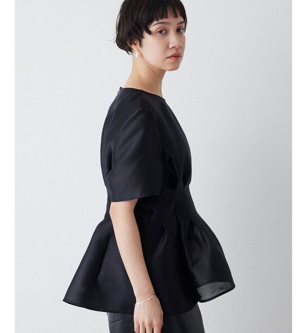  「【インフルエンサーコラボ】オーガンジーペプラムブラウス」|シャツ・ブラウス|