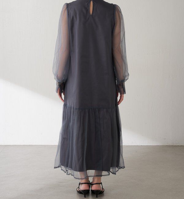  「【オケージョン】柄チュールワンピース」|ワンピース|