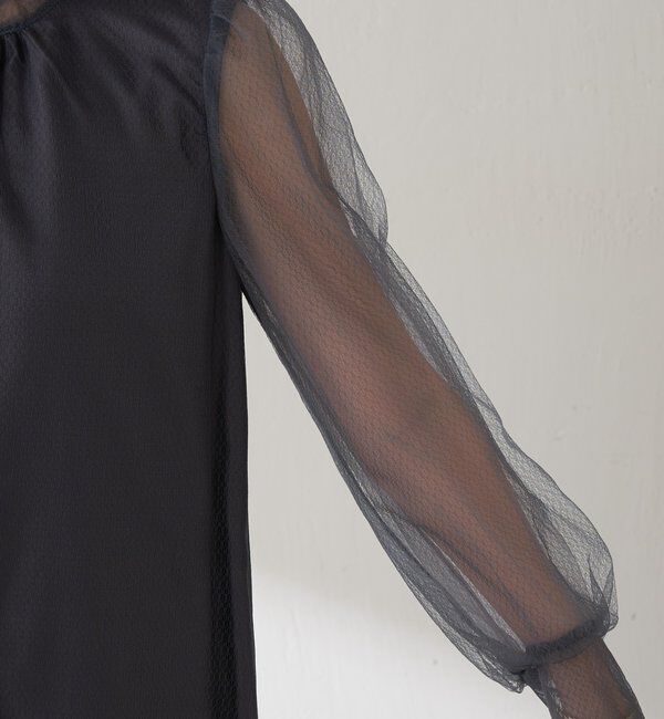  「【オケージョン】柄チュールワンピース」|ワンピース|