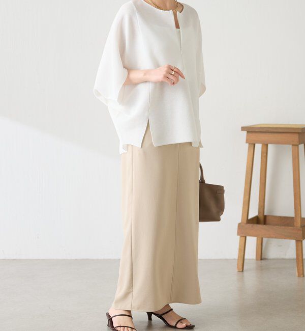  「ジップ変形ドルマンニット」|ニット・セーター|