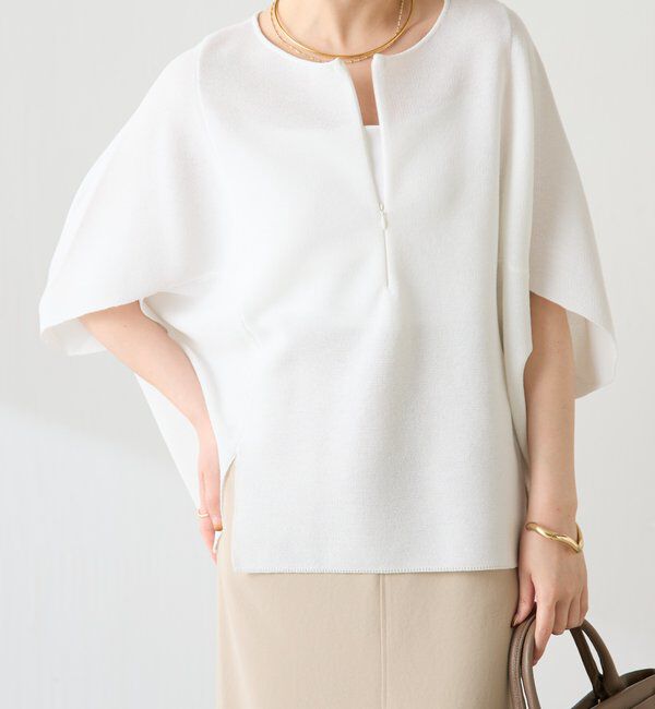  「ジップ変形ドルマンニット」|ニット・セーター|