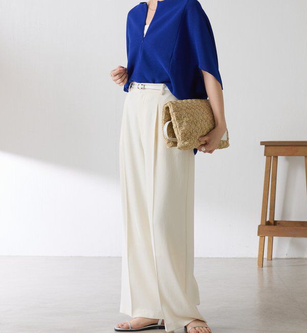  「ジップ変形ドルマンニット」|ニット・セーター|