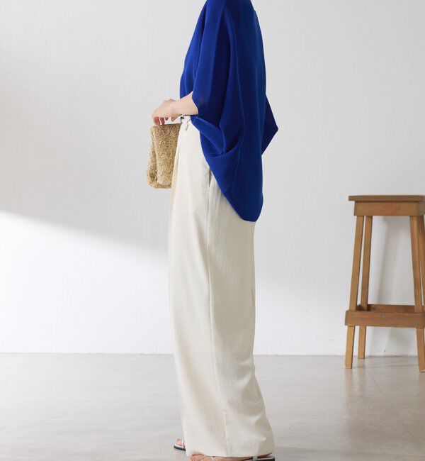  「ジップ変形ドルマンニット」|ニット・セーター|