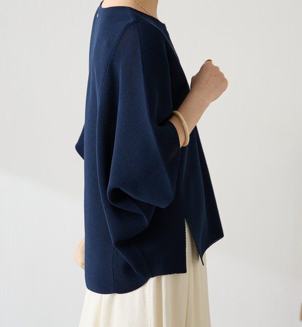  「ジップ変形ドルマンニット」|ニット・セーター|