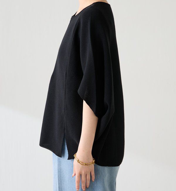  「ジップ変形ドルマンニット」|ニット・セーター|