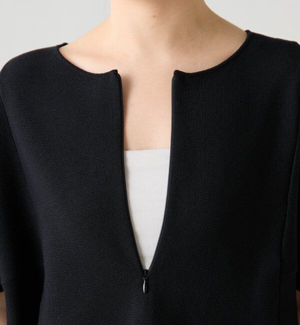  「ジップ変形ドルマンニット」|ニット・セーター|