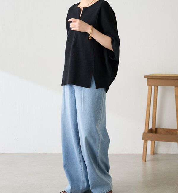  「ジップ変形ドルマンニット」|ニット・セーター|