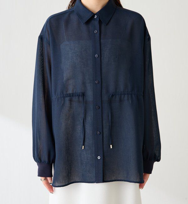  「メッシュドロストシャツ/シアー」|シャツ・ブラウス|