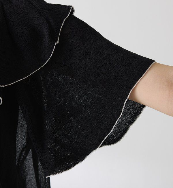  「ラッフルオフショルダーシアーニット」|ニット・セーター|