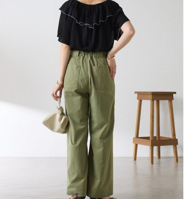  「ラッフルオフショルダーシアーニット」|ニット・セーター|