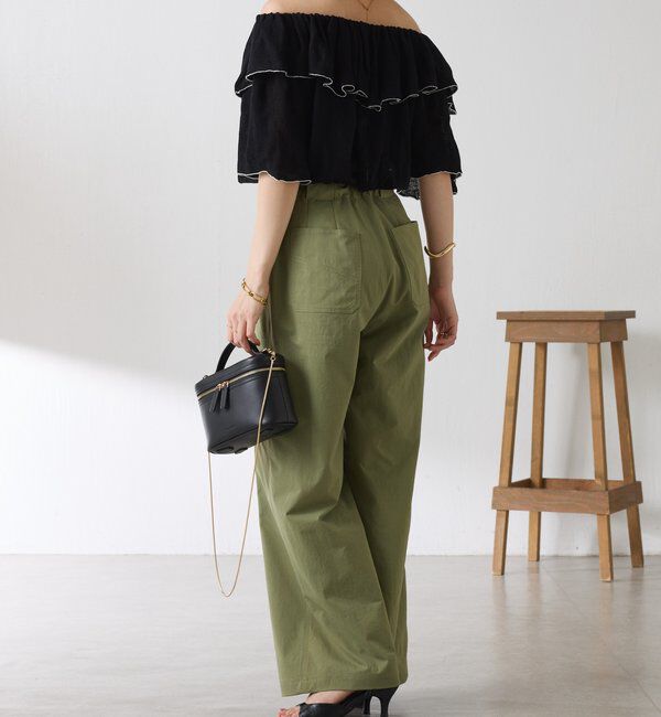  「ラッフルオフショルダーシアーニット」|ニット・セーター|