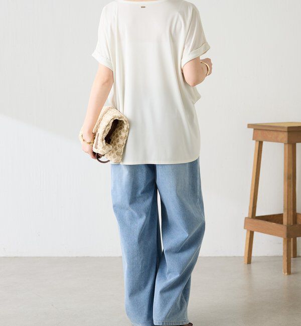  「ストレッチサテンTシャツ」|Tシャツ・カットソー|