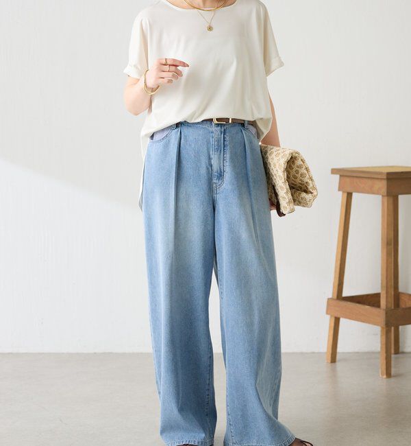  「ストレッチサテンTシャツ」|Tシャツ・カットソー|