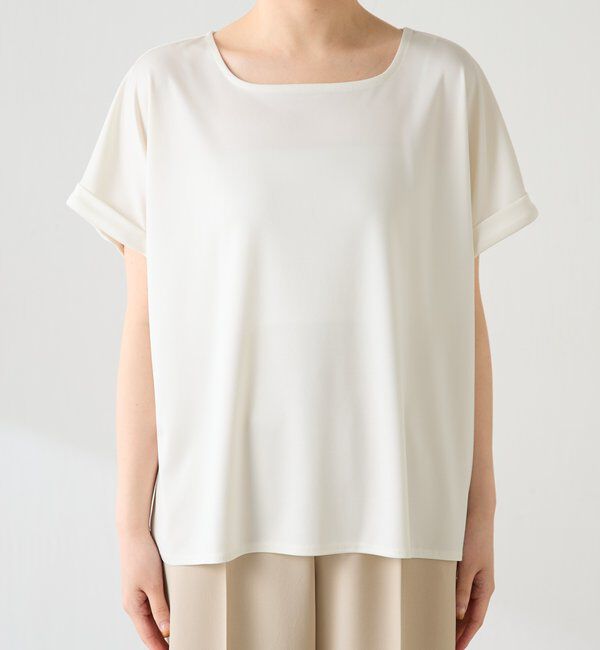  「ストレッチサテンTシャツ」|Tシャツ・カットソー|