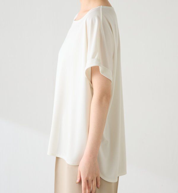  「ストレッチサテンTシャツ」|Tシャツ・カットソー|
