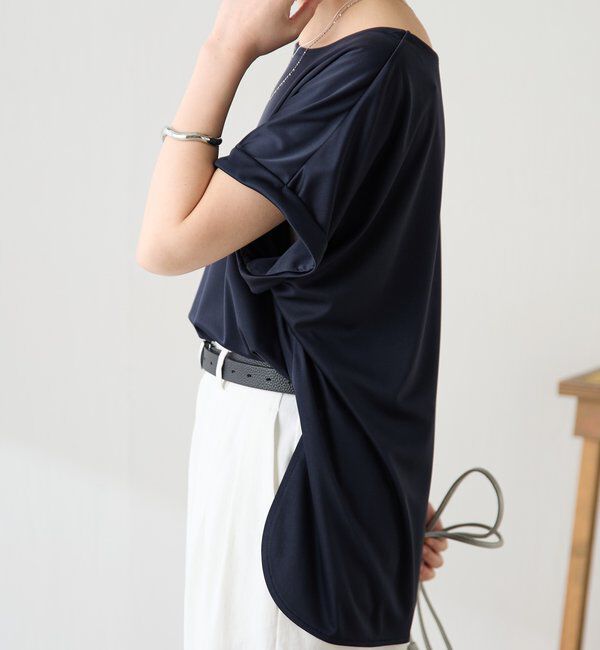  「ストレッチサテンTシャツ」|Tシャツ・カットソー|