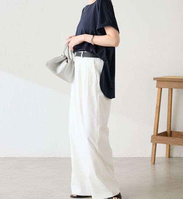  「ストレッチサテンTシャツ」|Tシャツ・カットソー|