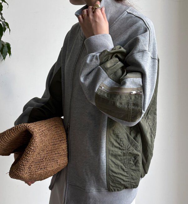  「【WEB限定】異素材切替ダブルジップブルゾン」|ブルゾン・スタジャン|