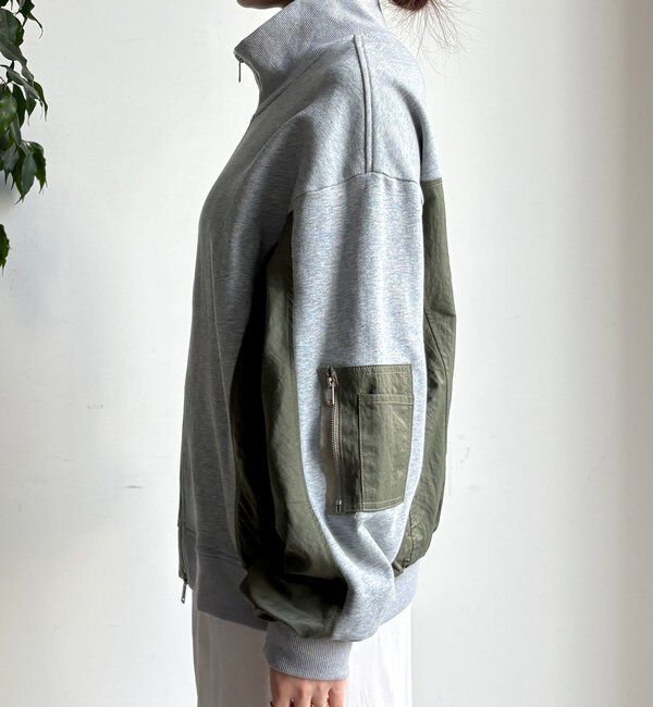  「【WEB限定】異素材切替ダブルジップブルゾン」|ブルゾン・スタジャン|